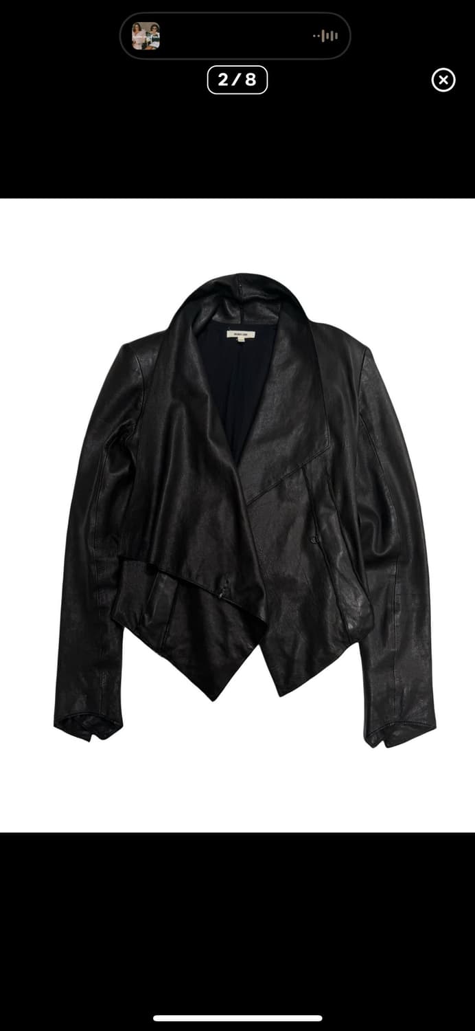 헬무트랭 드레이프 레더 자켓 상품이미지1