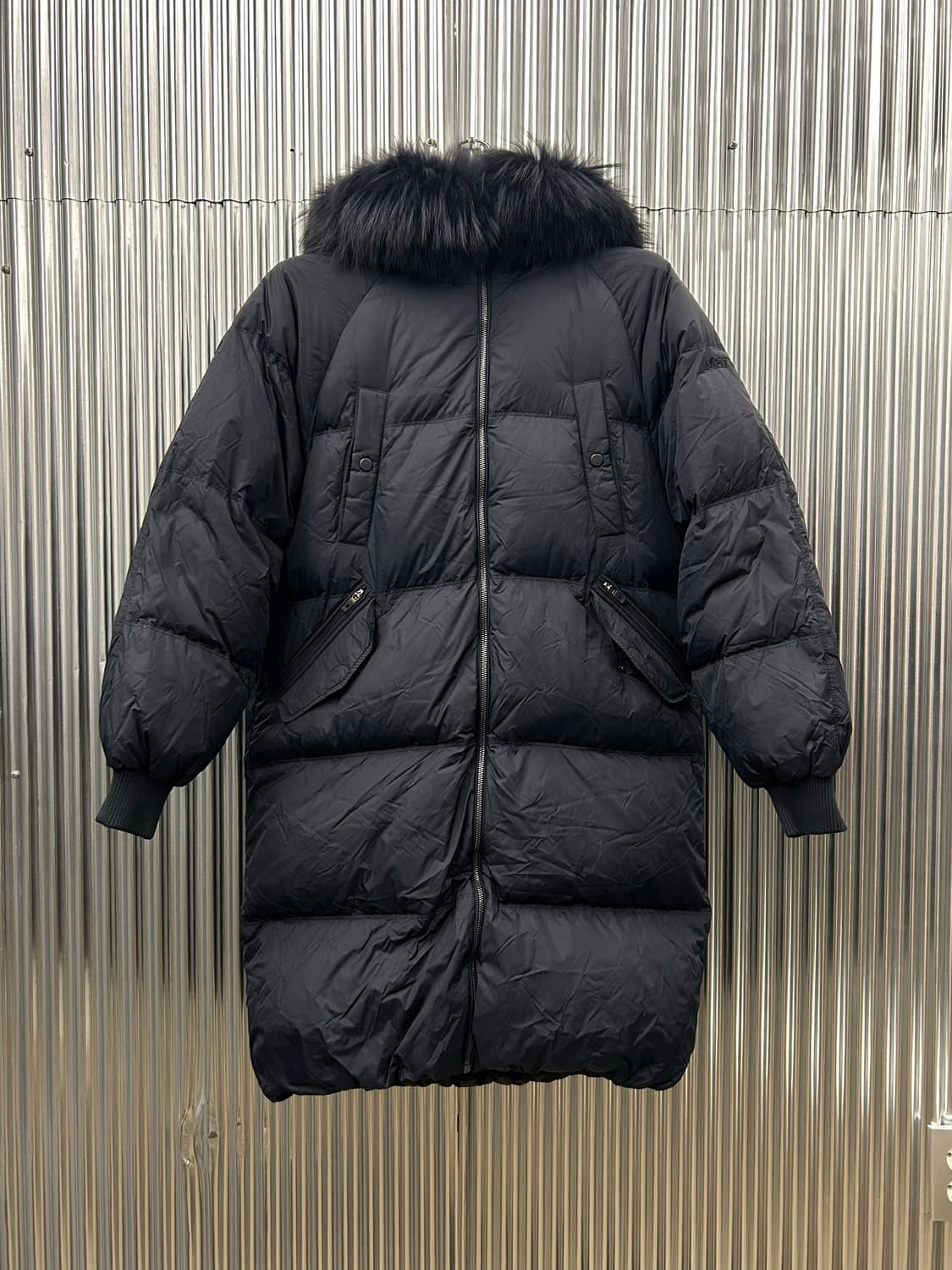 마모트 Marmot클래식 구스 다운 라쿤 후드 네이비 상품이미지3