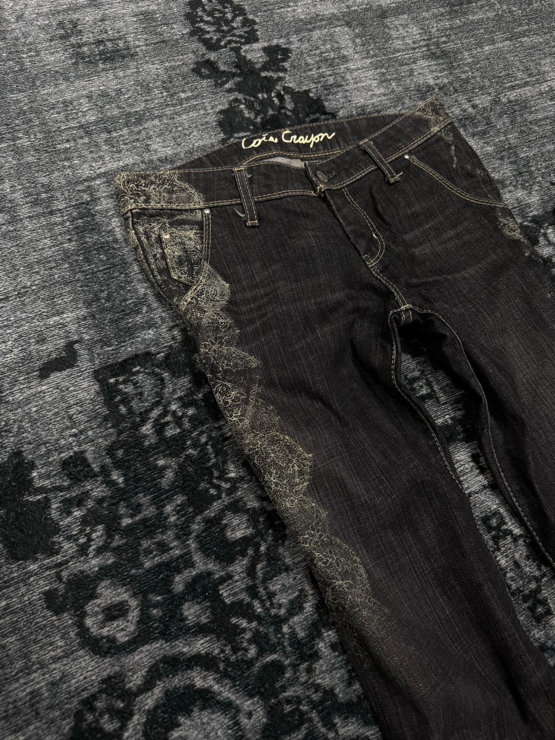 Lois crayon python boots cut denim pants 상품이미지3