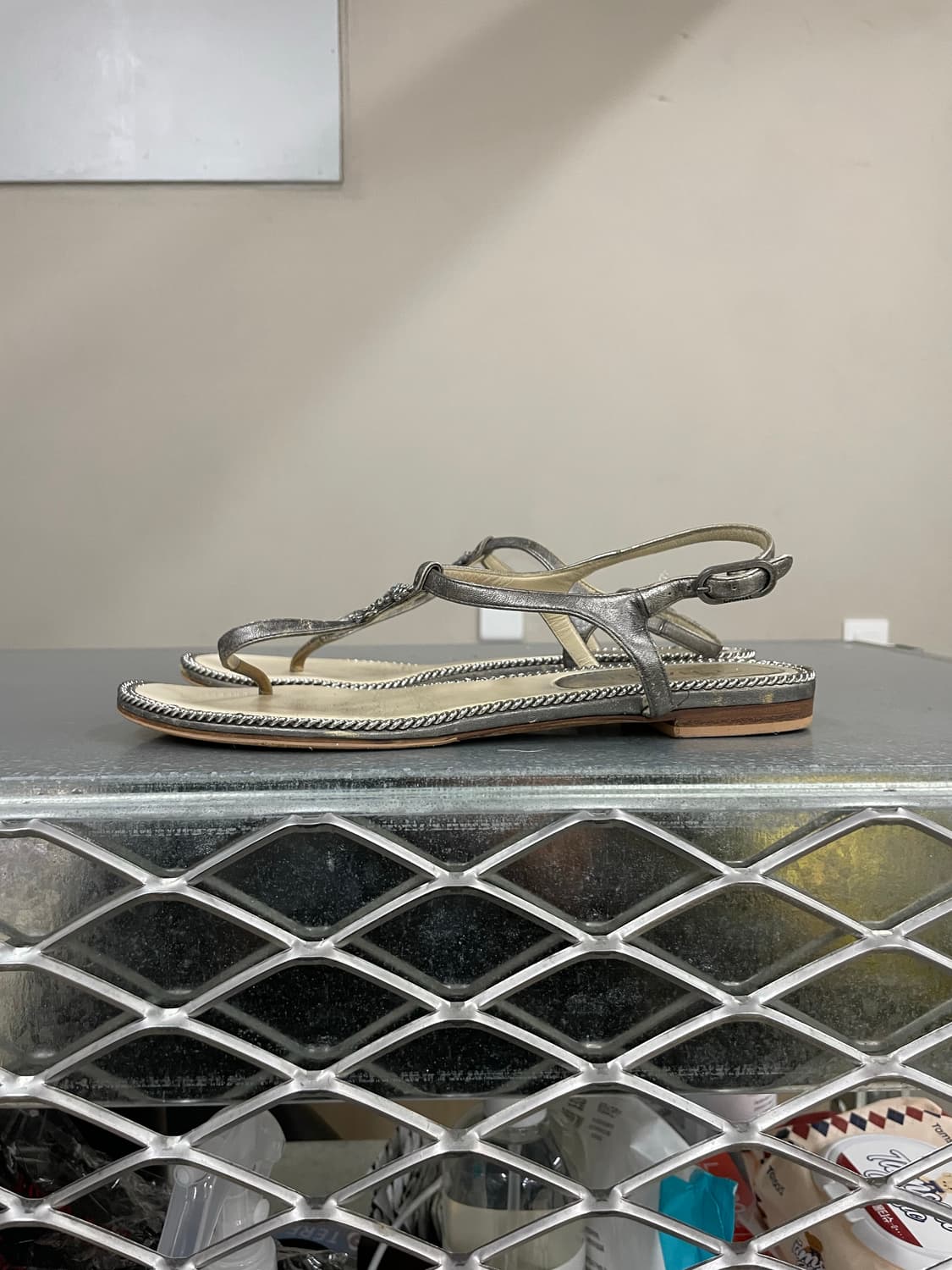 샤넬 CC 큐빅 로고 T스트랩 샌들 EU37 (gr-3749) 상품이미지1