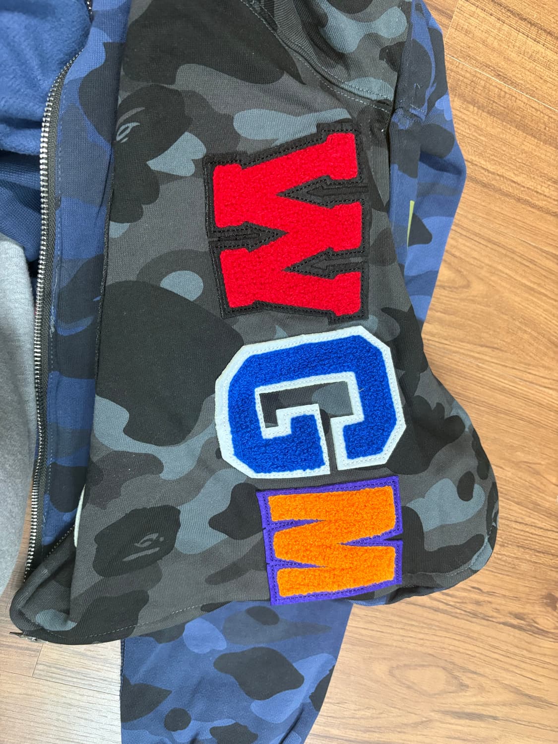 베이프 샤크후드 아수라 네이비 블랙 새상품 상품이미지4