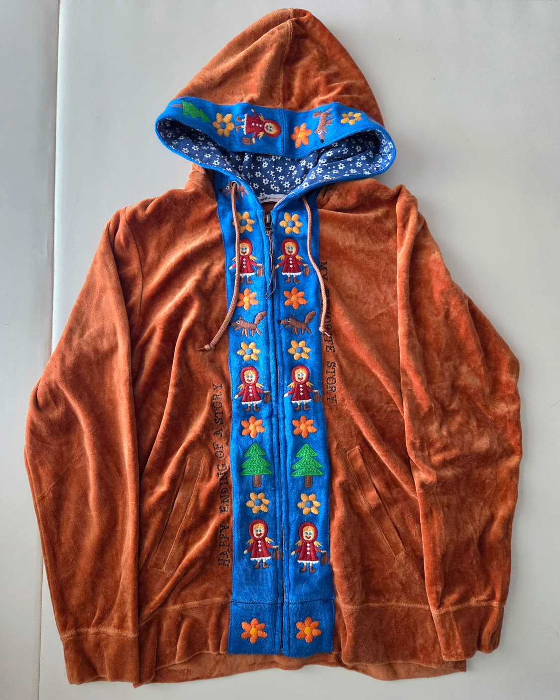 rough 빨간모자 패턴 후드집업 상품이미지2