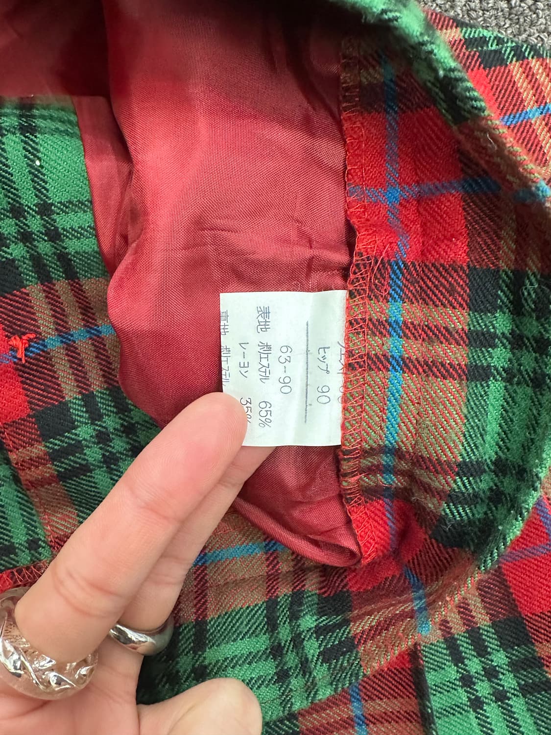 OS)Japanese vintage 타탄체크 플리츠 스커트 상품이미지4