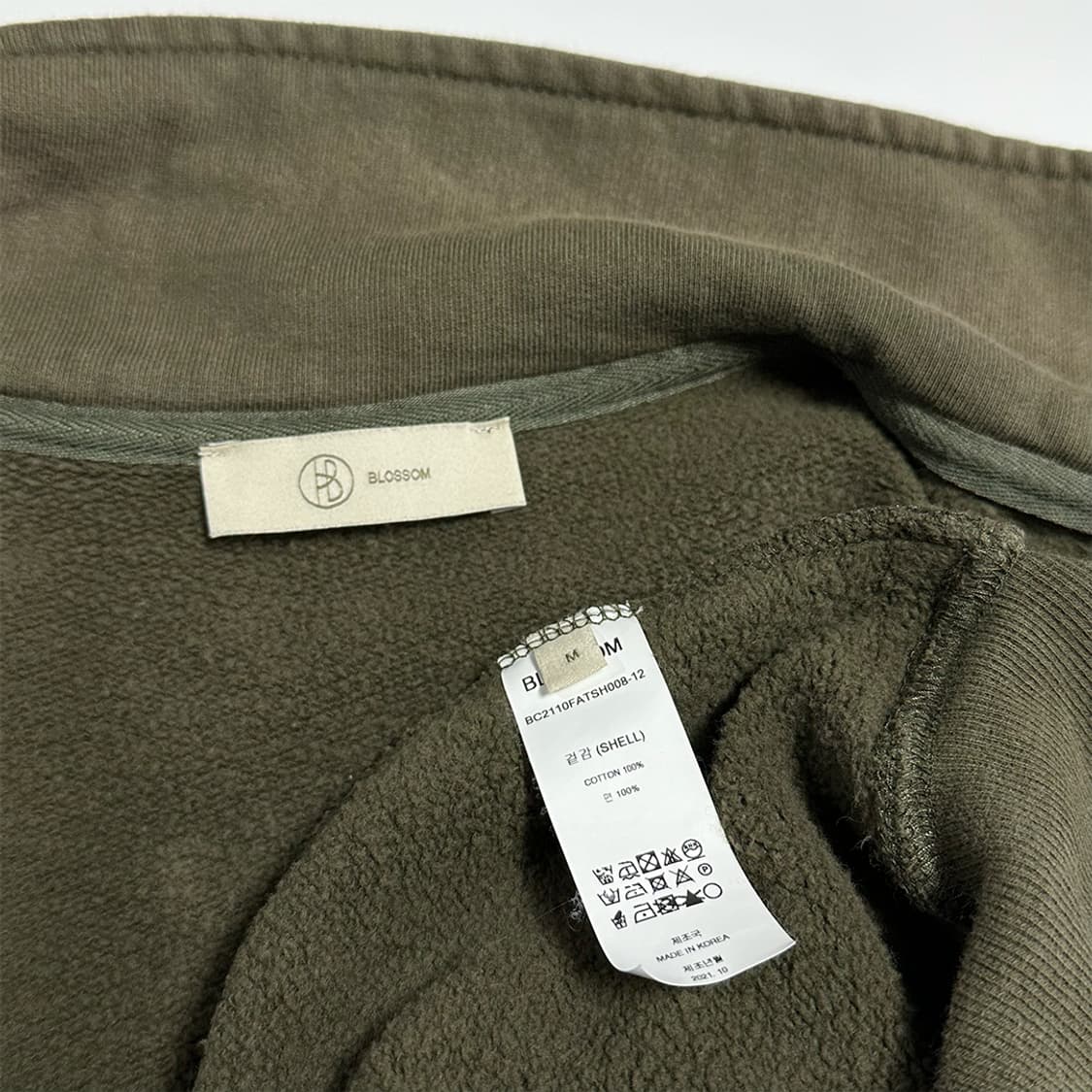 블라썸 크롭 기모 집업 상품이미지4