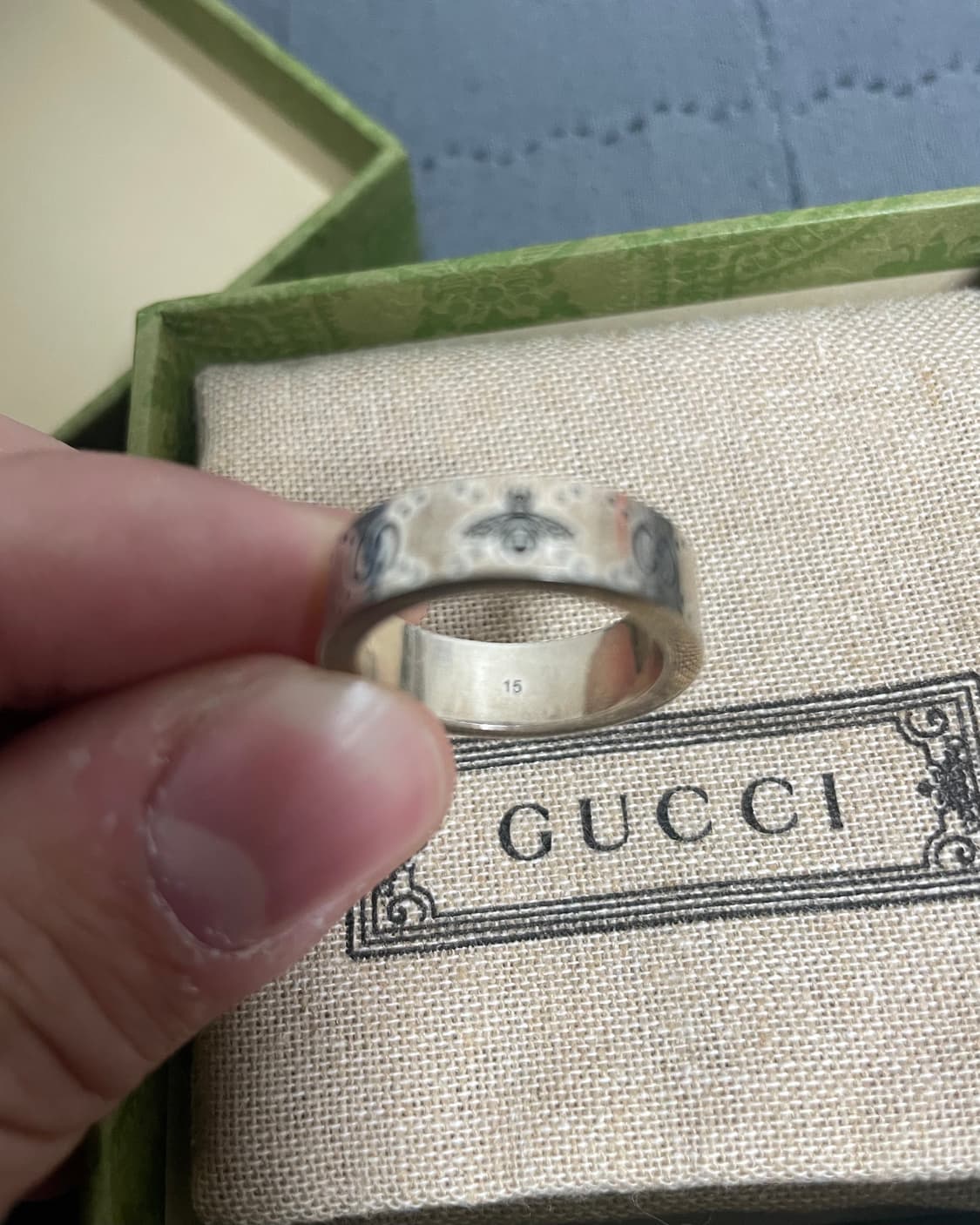 구찌 GG 비 인그레이브드 링 15호 상품이미지2