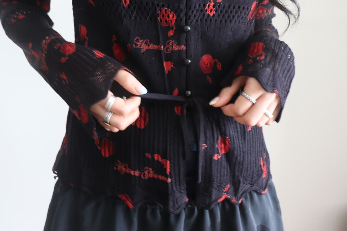 [Hysteric Glamour] Black Apple Cardigan 상품이미지7