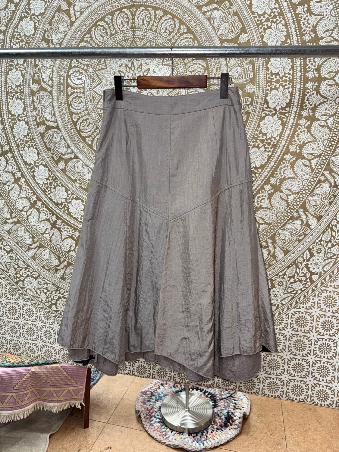 빈티지 여성 턱 레이스 롱스커트  상품이미지5