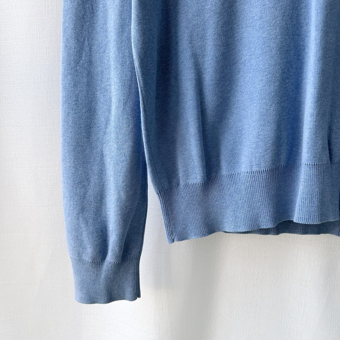 폴로 랄프로렌 피마 코튼 라운드 니트 스카이 블루 M 상품이미지3