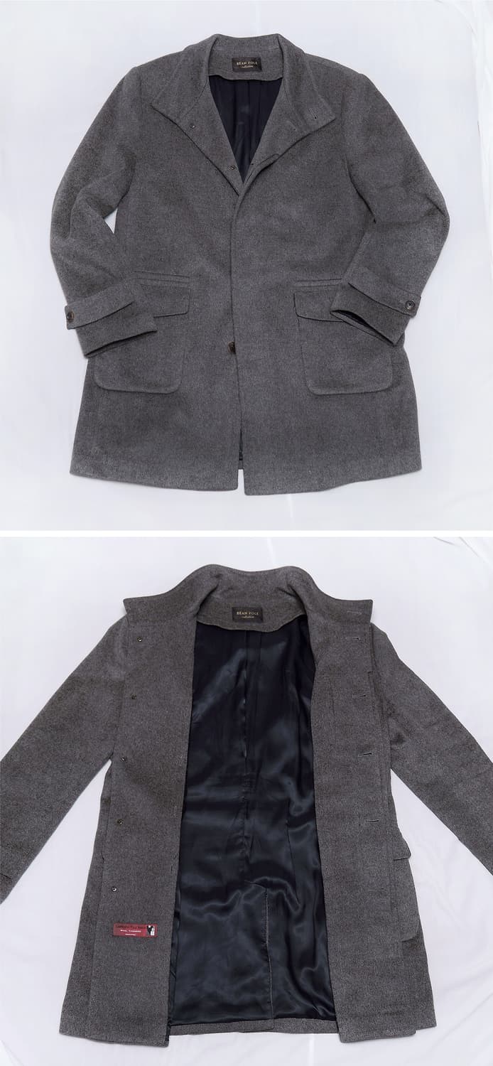 빈폴 컬렉션 이탈리안 캐시미어 하이넥 스탠카라 코트 (100-105) 상품이미지2