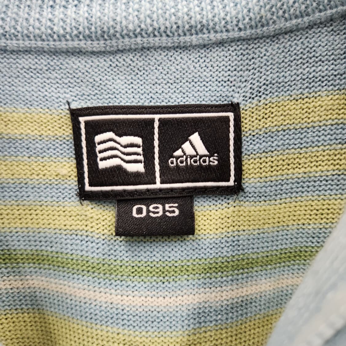 올드스쿨 아디다스 멀티컬러 스트라이프 니트 반집업 S~M 상품이미지5