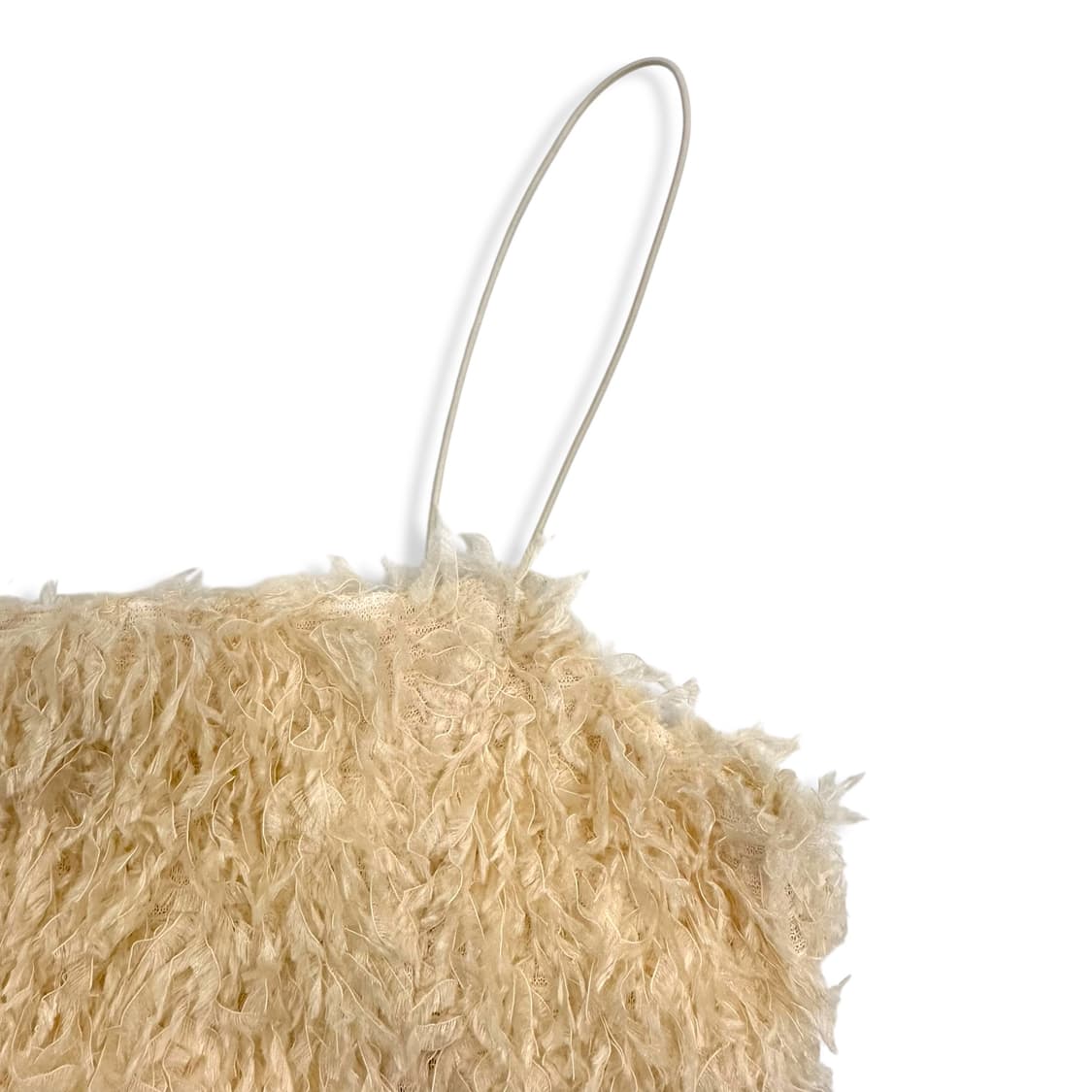 Beige Back Ribbon Fur Bustier 상품이미지3