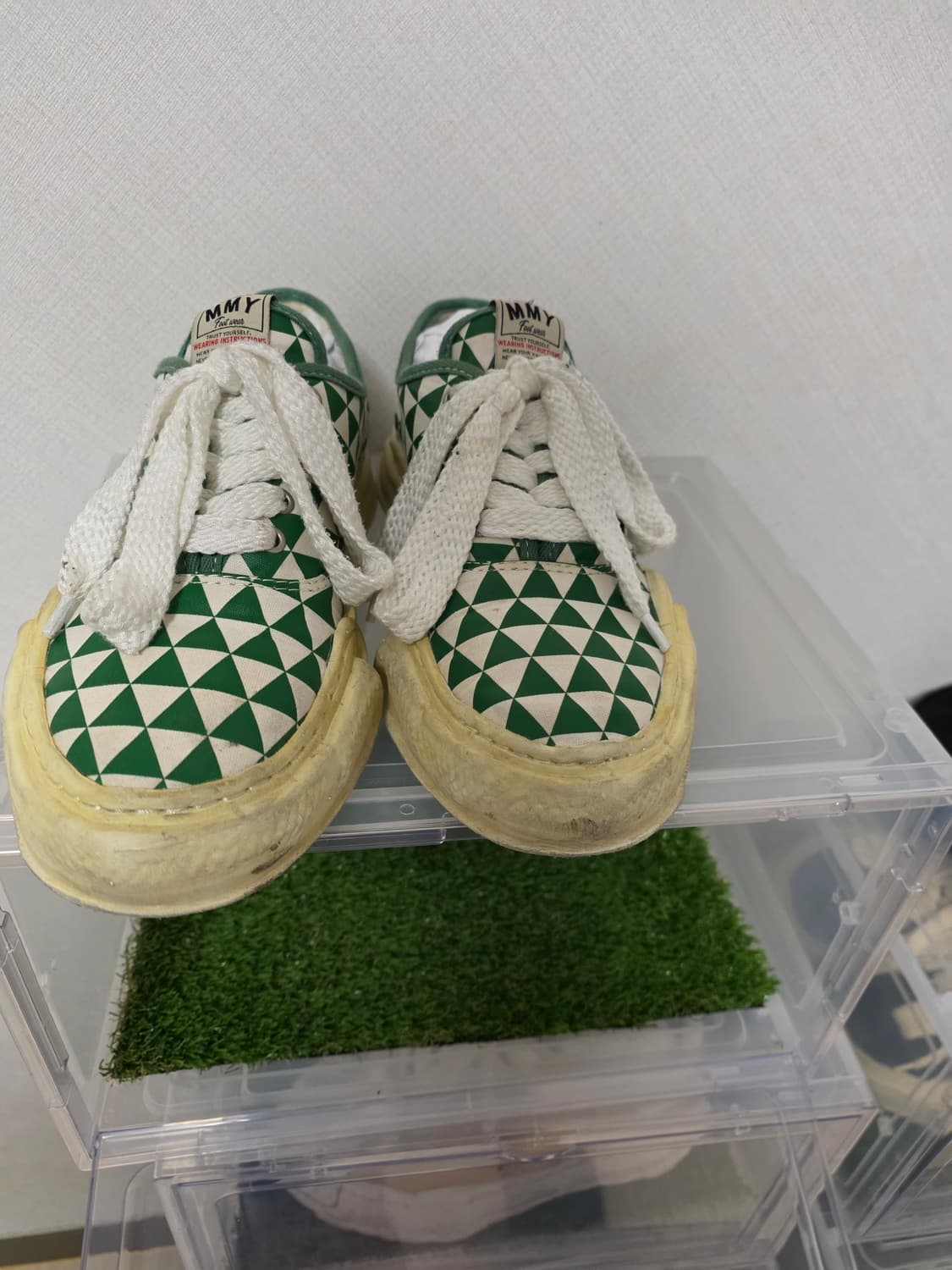 메종 미하라 야스히로 베이커 오버다이드 OG 솔 캔버스 로우탑 스니커즈 상품이미지4