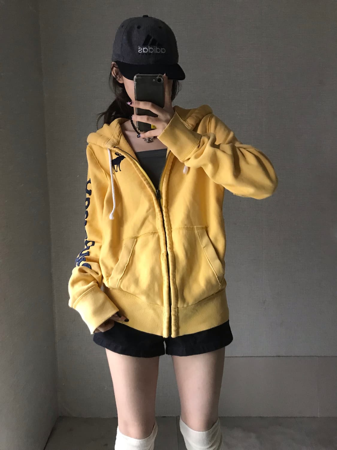아베크롬비 연노랑 후드집업 상품이미지4