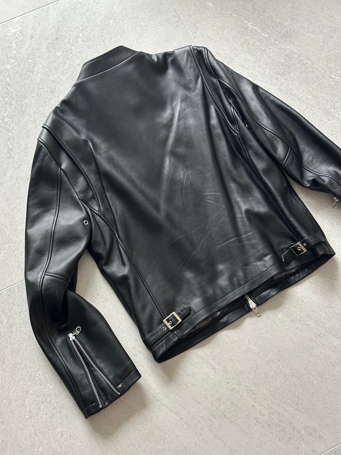 (L , 방예담 착용) 드림월드 렘스킨 라이더 자켓 상품이미지5