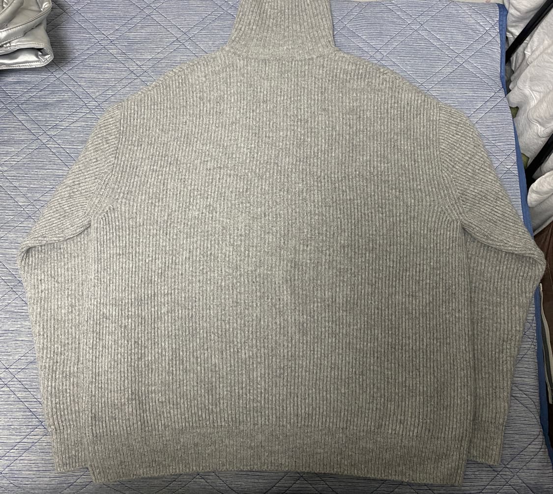 솔리드옴므 23FW 하프집업 니트 그레이 48 상품이미지4