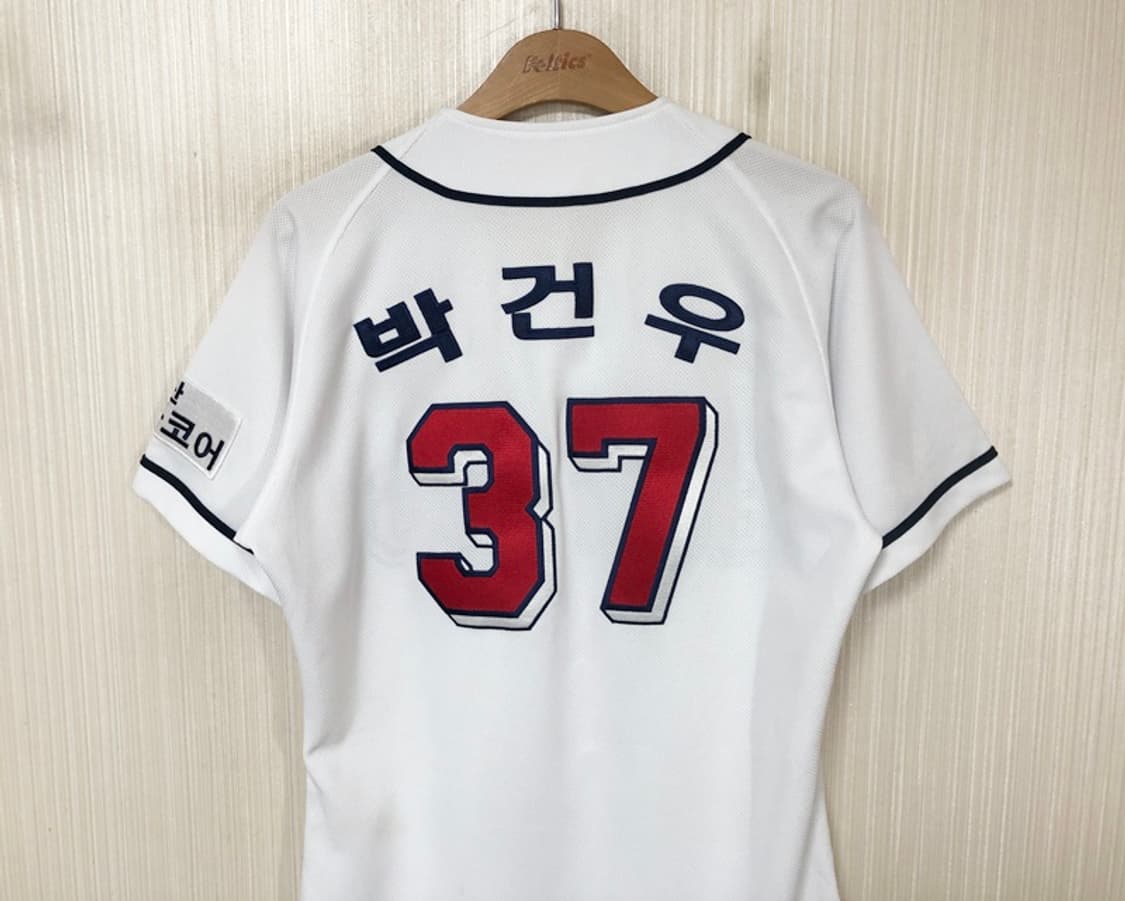 KBO 필라 두산베어스 어센틱 홈유니폼/져지 90 #37 박건우 상품이미지9
