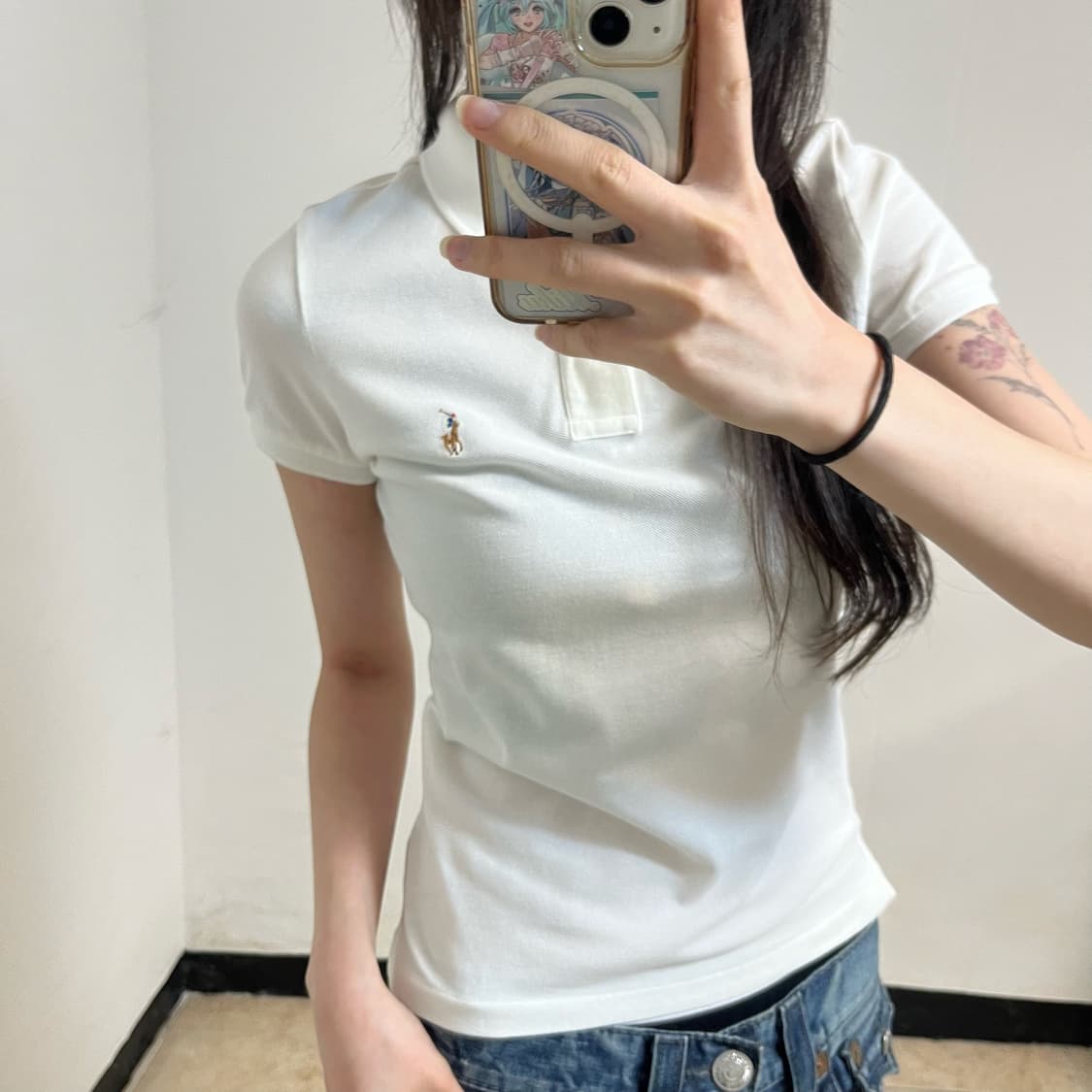 Polo Ralph Lauren White Collar T-Shirt 상품이미지3