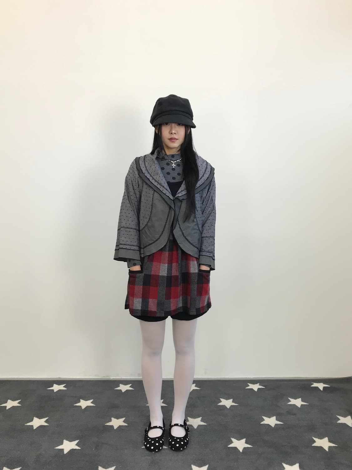 Jpn Dot Ribbon Bolero Crop Jacket 상품이미지1