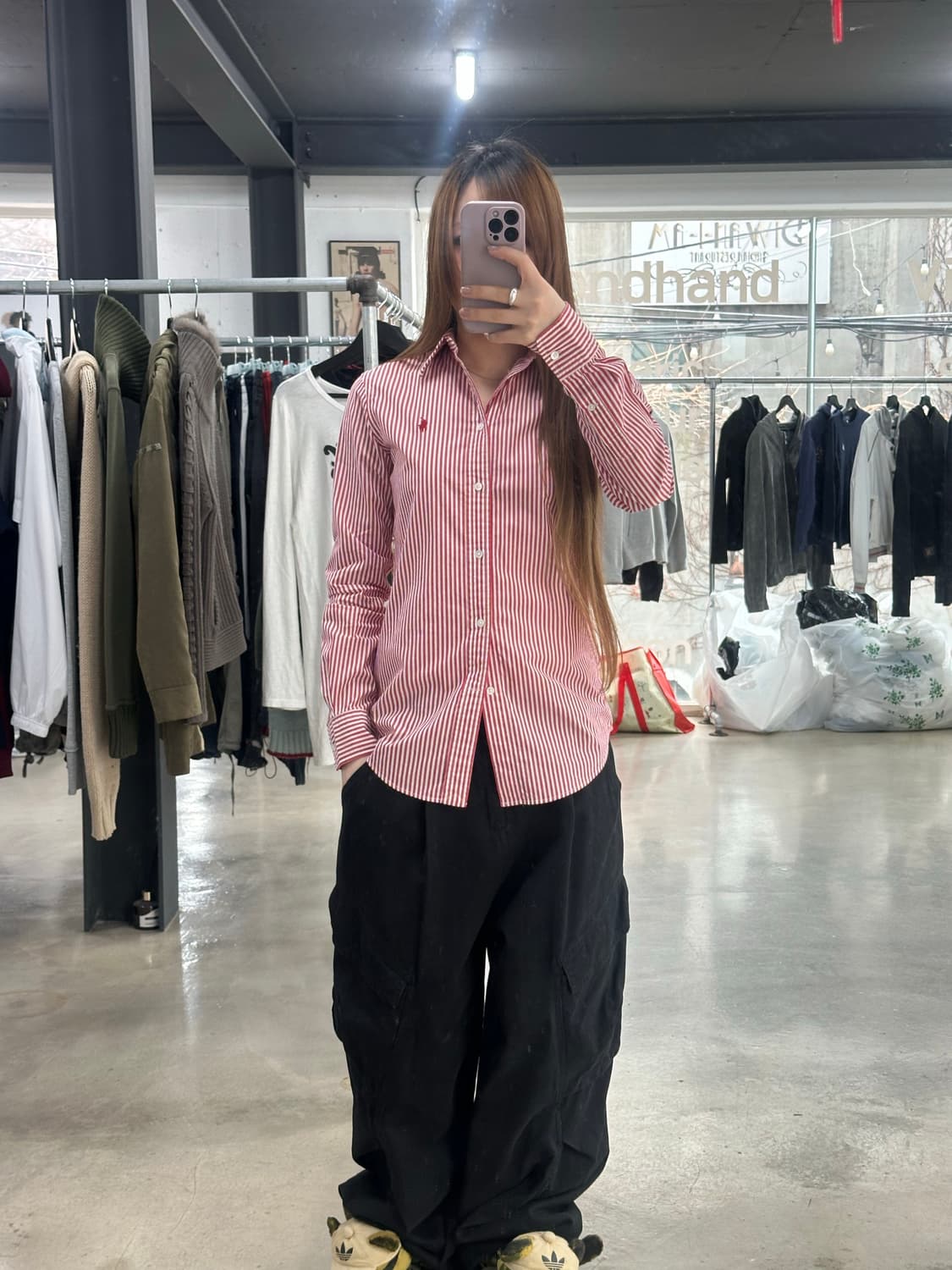 폴로랄프로렌 슬림 스트레치 스트라이프 셔츠  상품이미지2