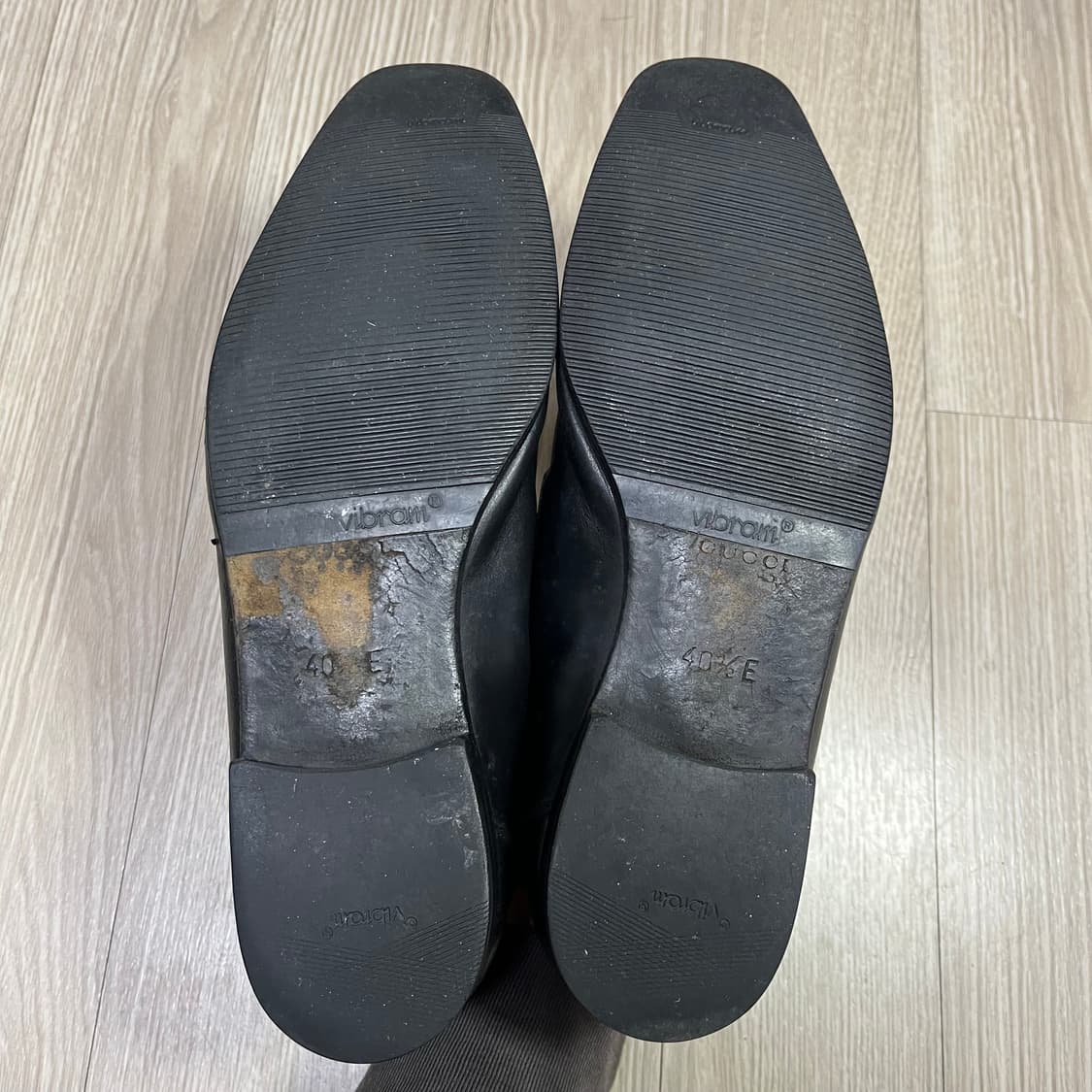[40.5,260] 구찌 레더 슬립온 로퍼 블랙 상품이미지7