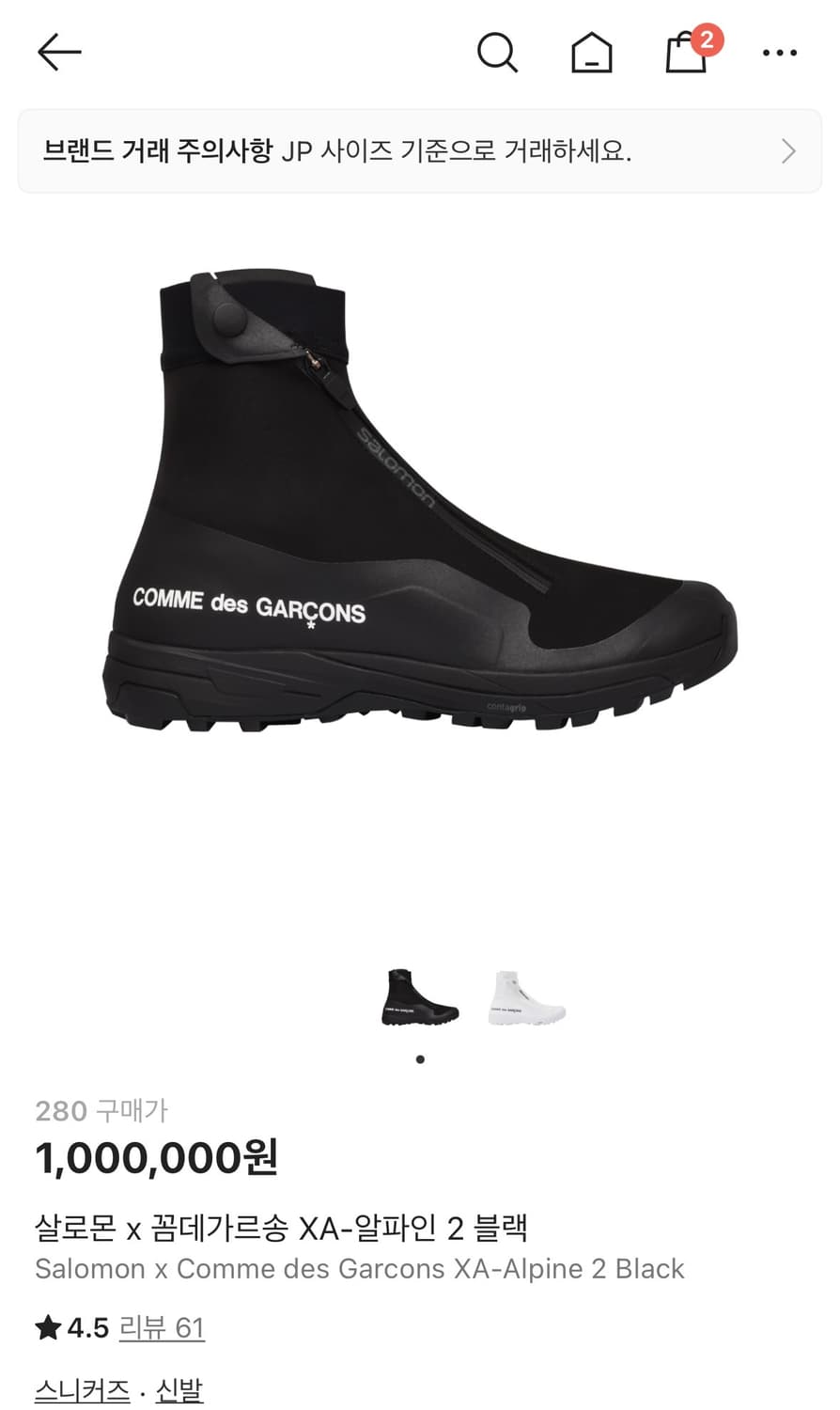 꼼데 살로몬 알파인 2 280 상품이미지1