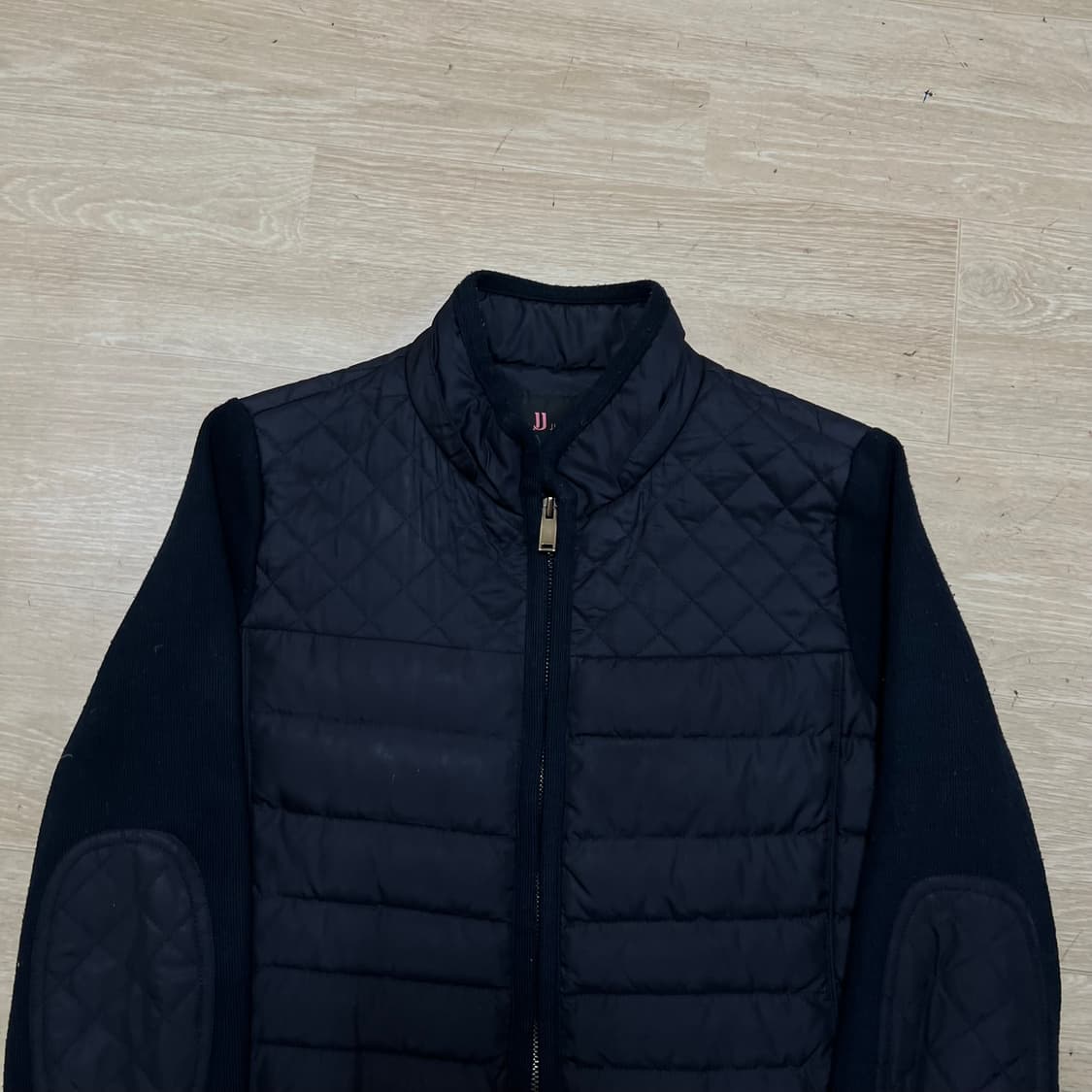 지고트 여성 구스다운 배색 퀼팅 경량 롱패딩 [네이비] 88-90-160 상품이미지2