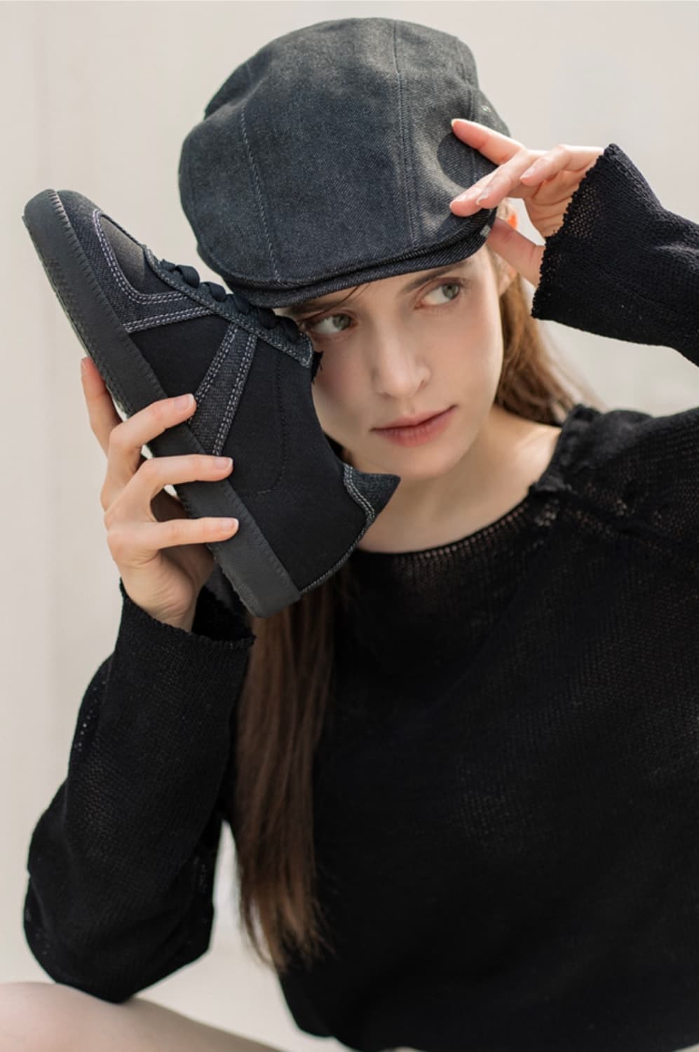 (새상품) 디퍼슈 쿠바 스니커즈 7cm 투톤블랙데님 250 상품이미지5