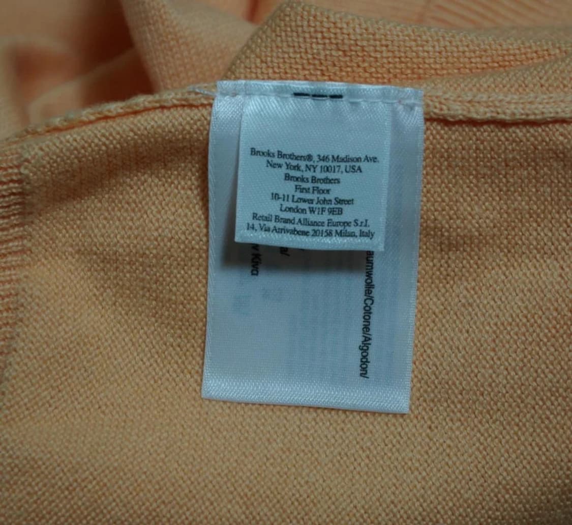 브룩스브라더스 수피마코튼 브이넥 니트조끼 L 상품이미지5