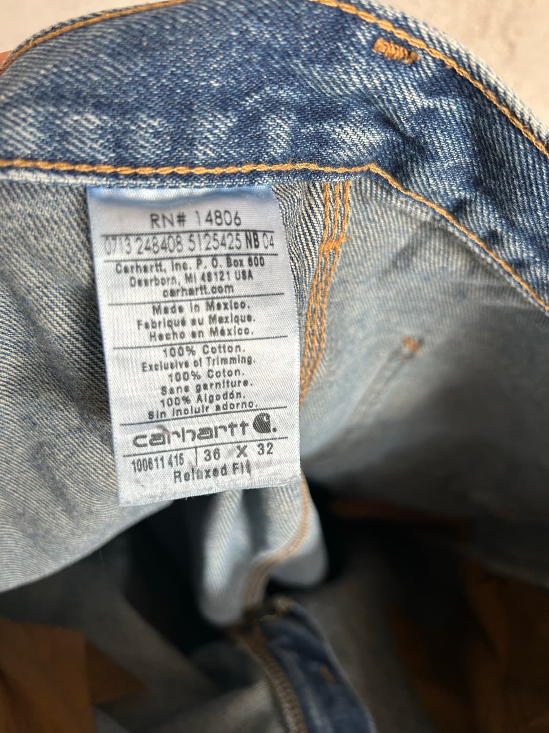 칼하트 싱글니 데님워크팬츠 상품이미지9
