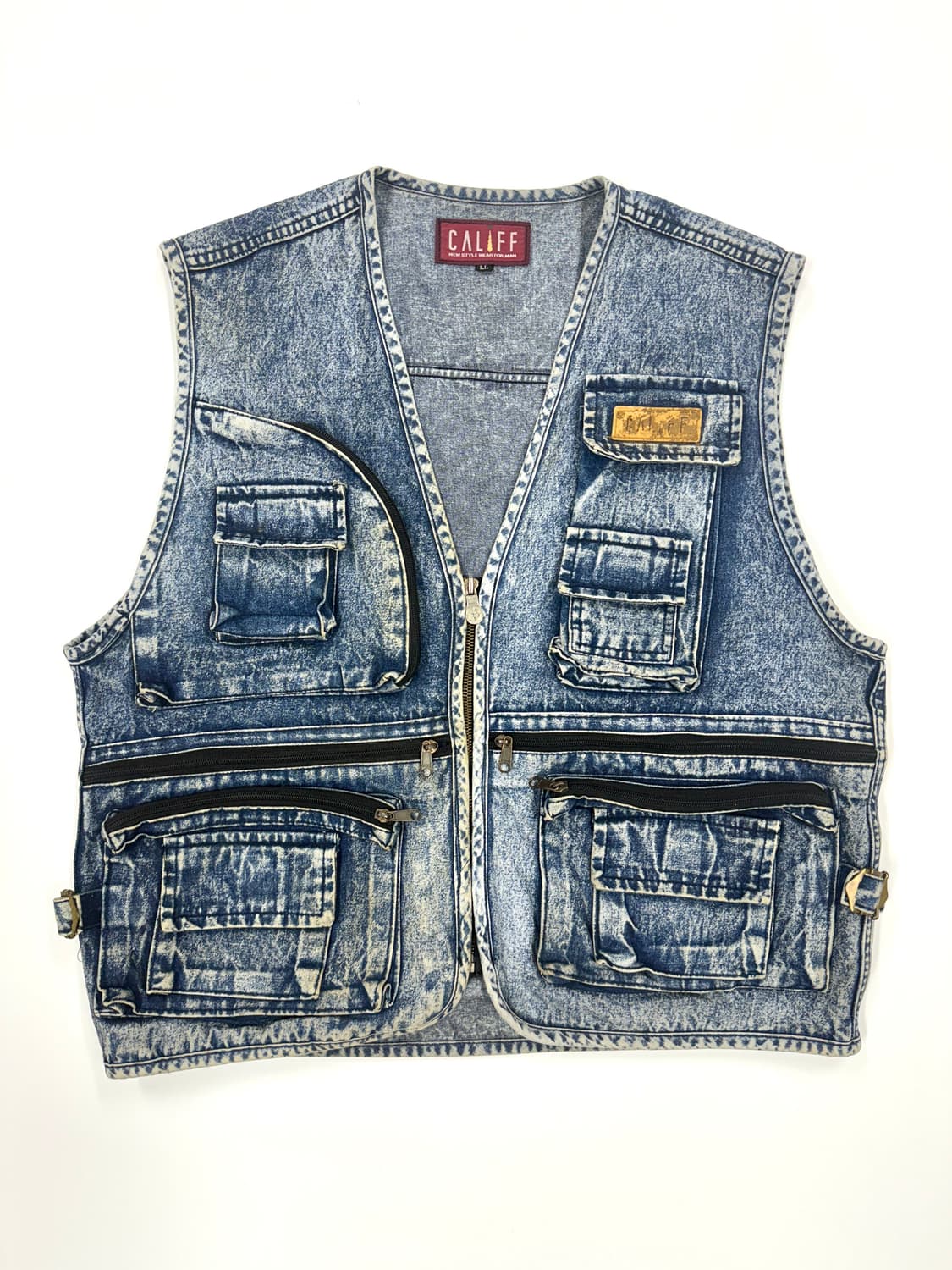 Califf 빈티지 워싱 멀티 베스트 상품이미지1