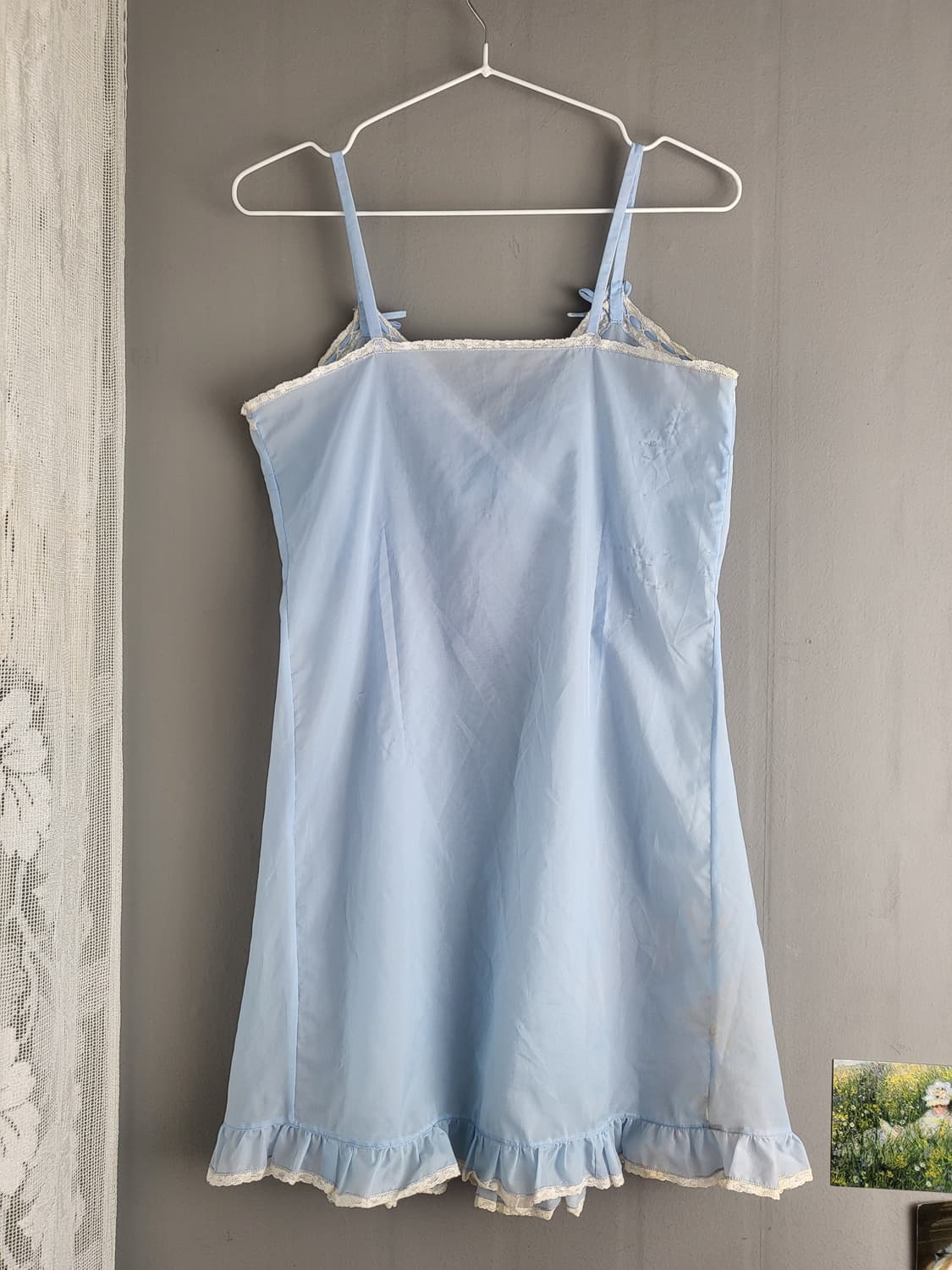 빈티지 베이비 블루 슬립 원피스 상품이미지3