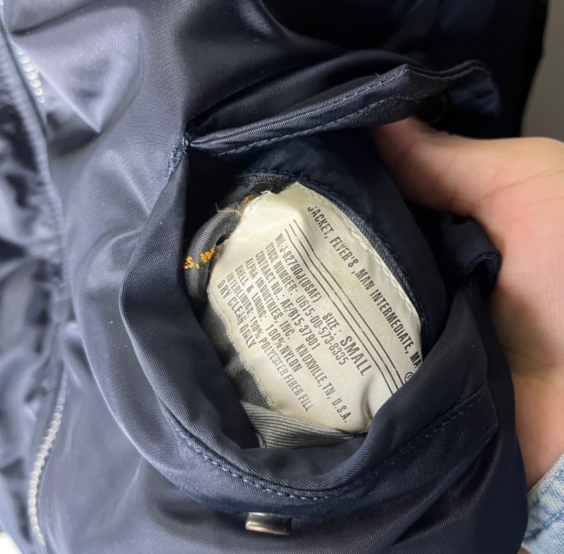 알파인더스트리 나사 ma-1 네이비 상품이미지5