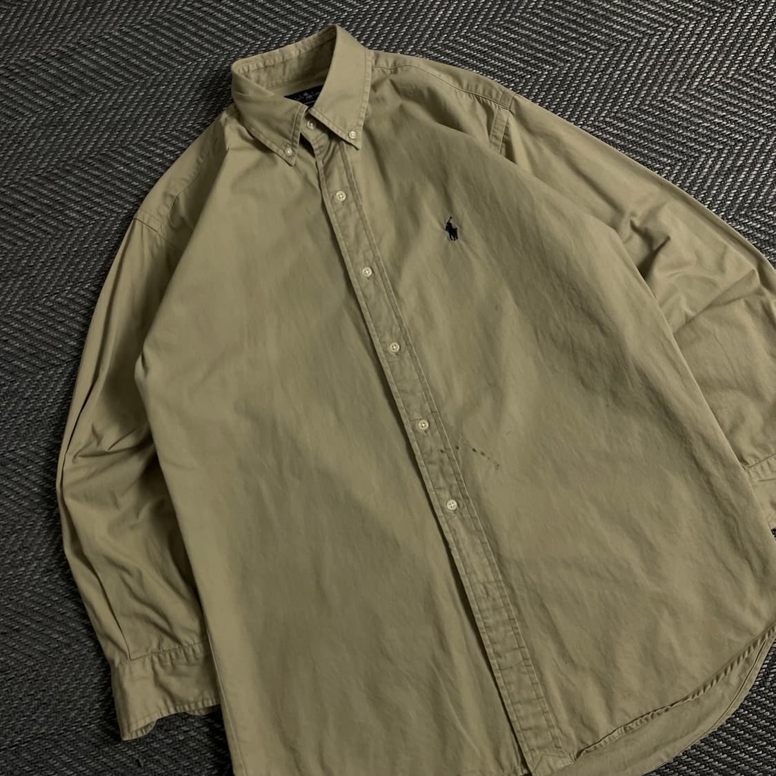 폴로 랄프로렌 포니 로고 옥스포드 셔츠 베이지y 3838 상품이미지1