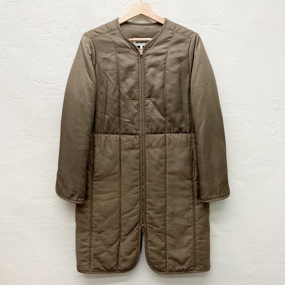 메종 마르지엘라 MM6 딥브라운 2WAY 퀄팅 롱 자켓 상품이미지2