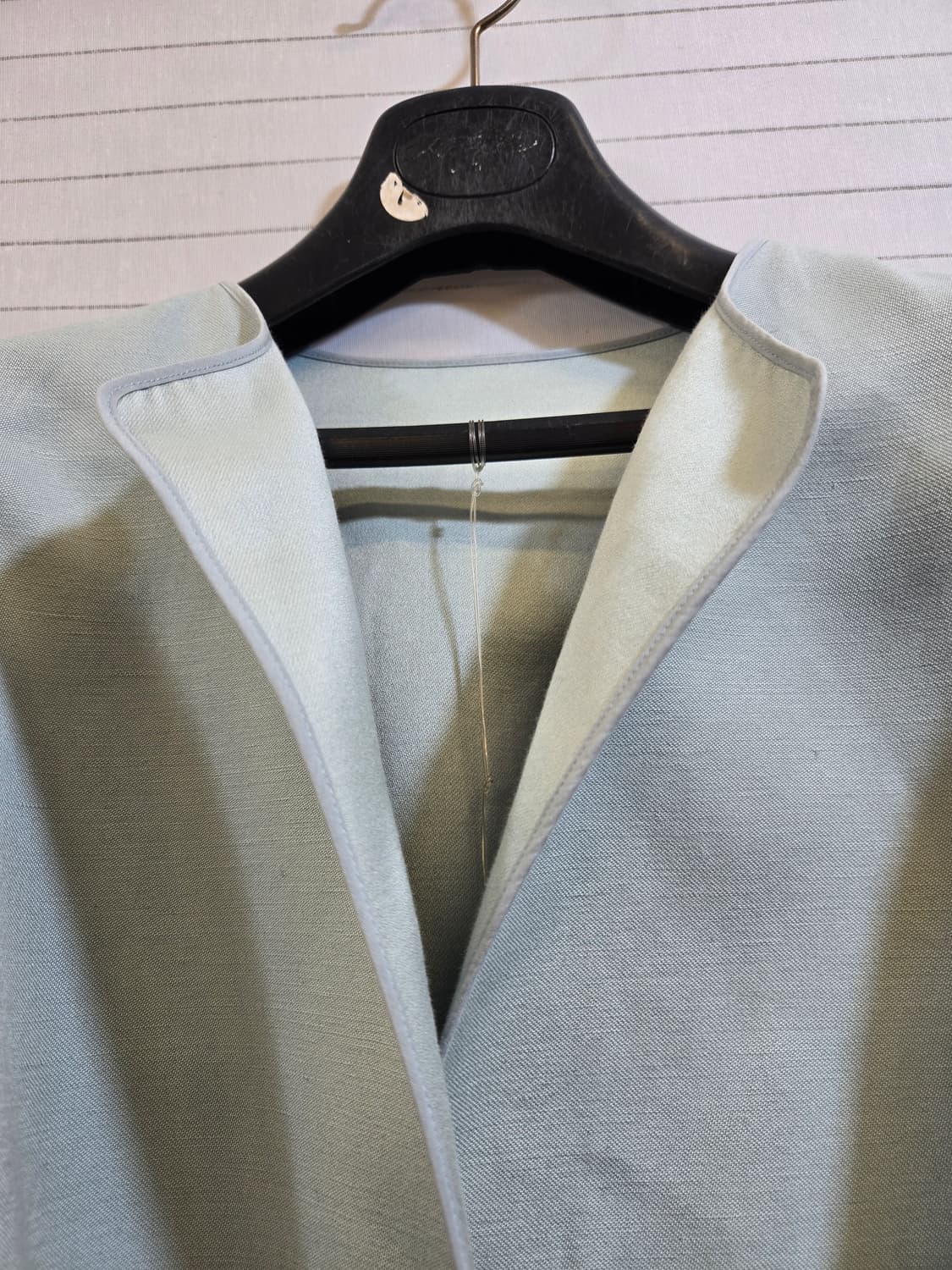 마인 벨트 랩 스타일 코트 민트색 상품이미지2