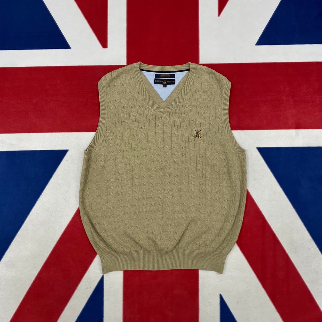 타미힐피거 니트조끼 S 실측 M  상품이미지1