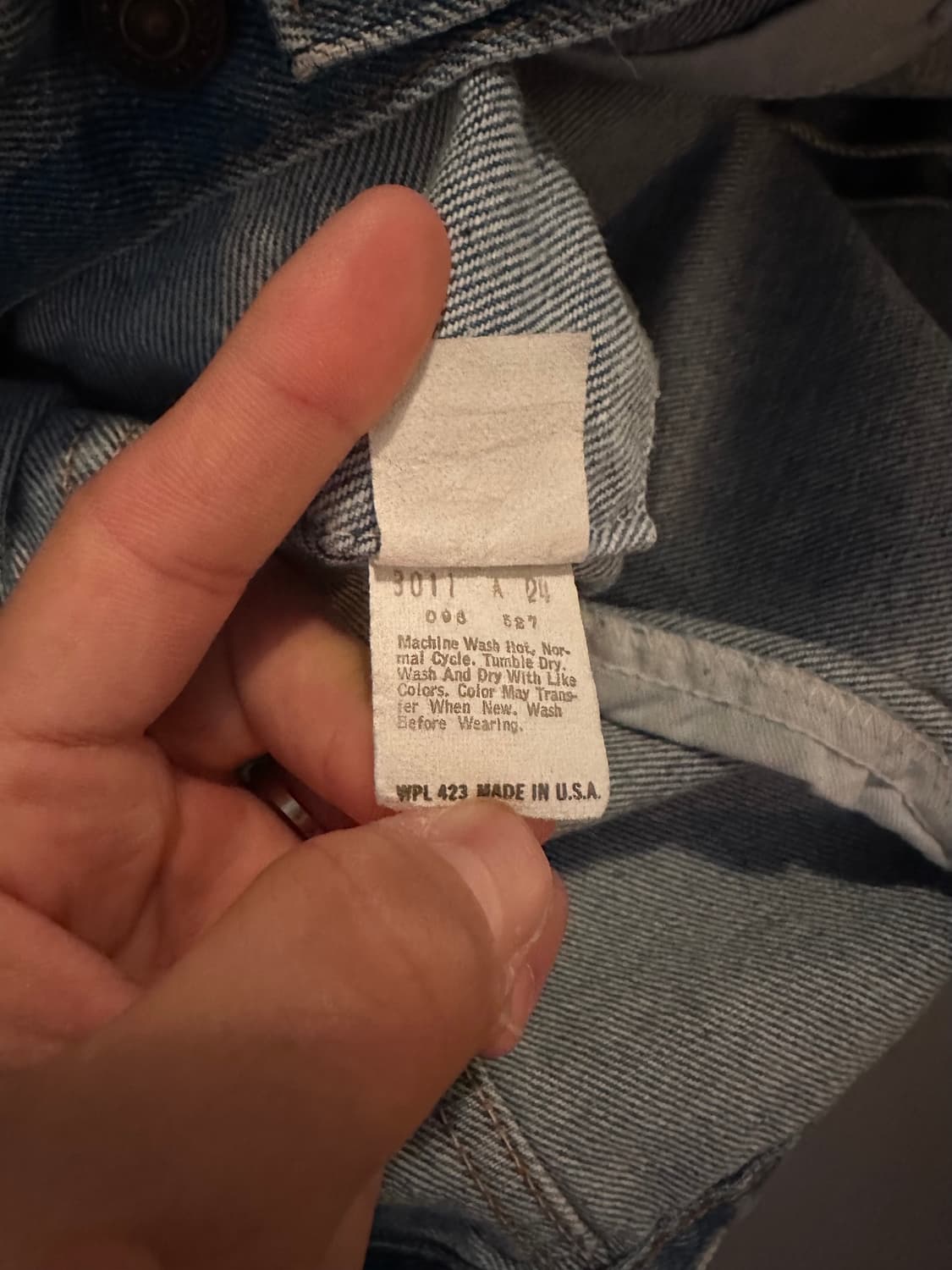 80s USA 빈티지 리바이스 71506 3세대 데님 트러커 자켓 상품이미지7