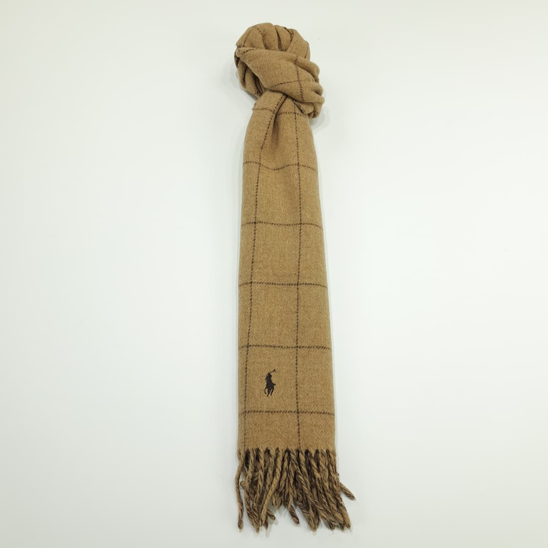 MX156 폴로 랄프로렌 브라운 램스울 양면 목도리 머플러 상품이미지3