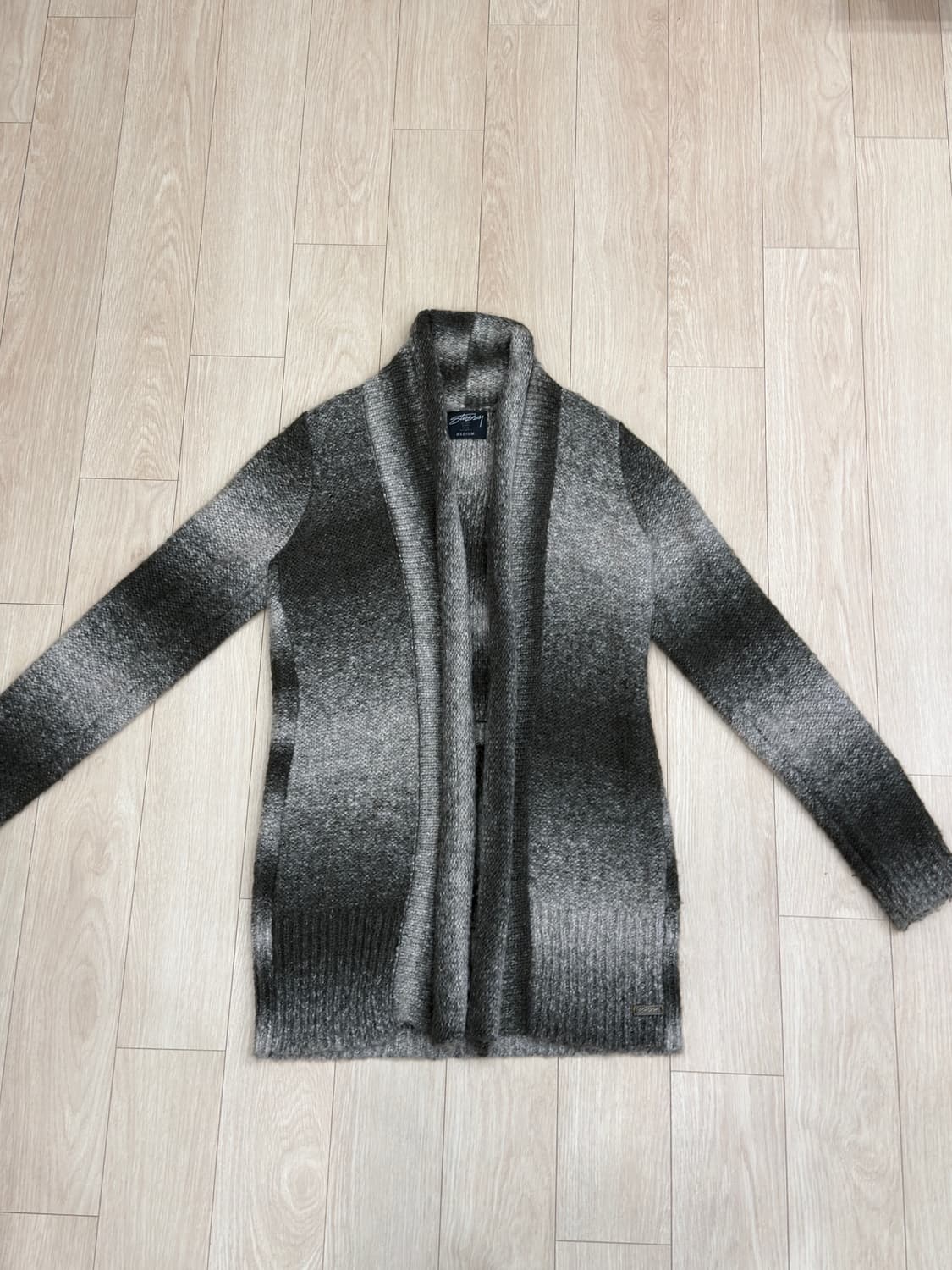 빈티지 스투시 숄카라 니트 가디건 상품이미지1