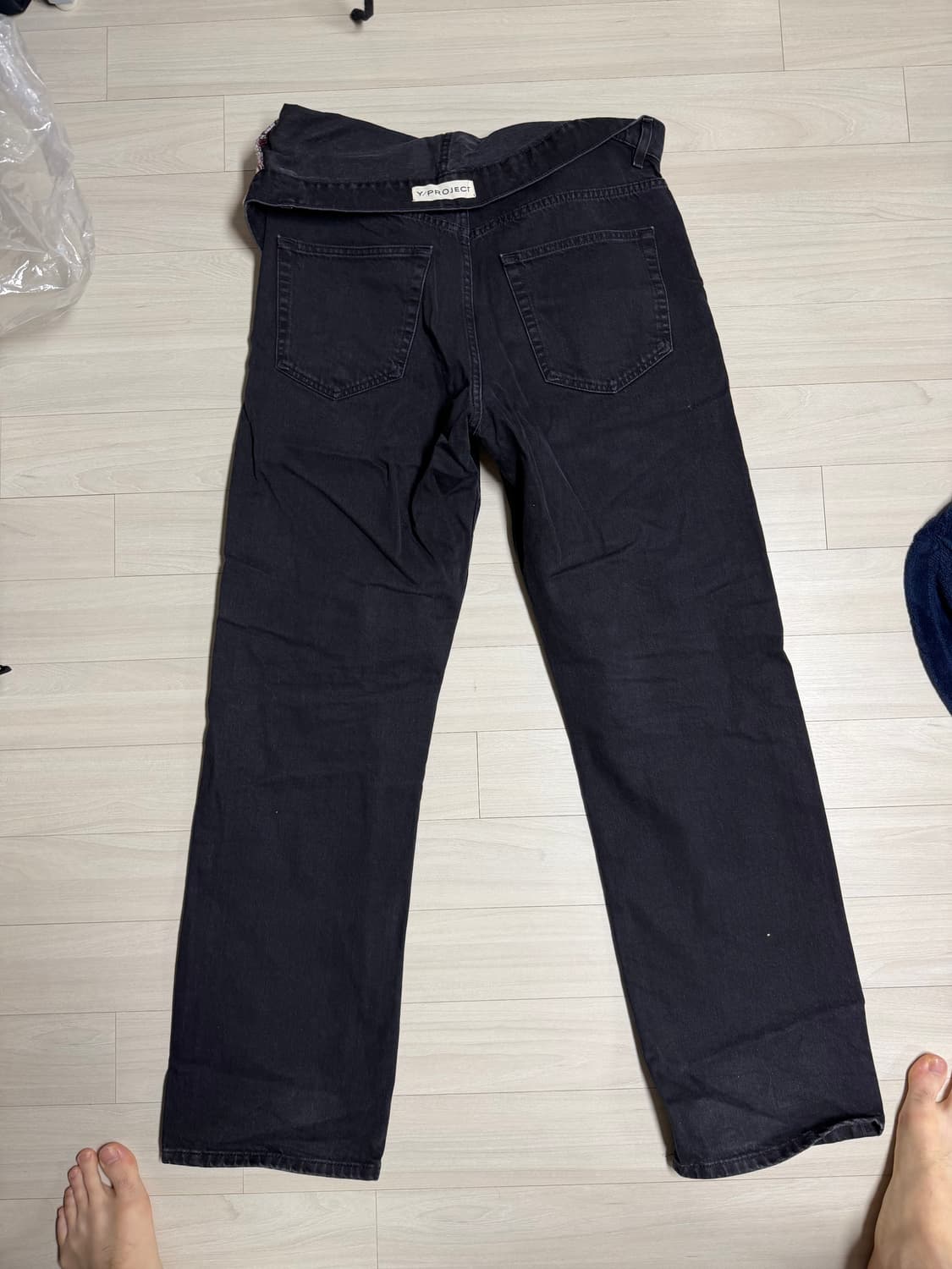 와이프로젝트 비대칭데님33블랙 상품이미지5