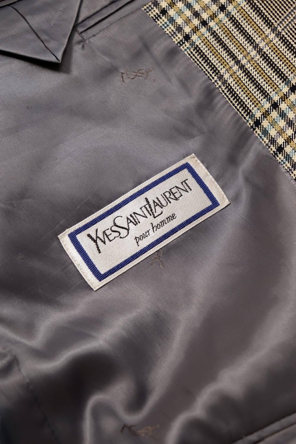 YSL pour homme 투버튼 빈티지 체크 블레이저 상품이미지5