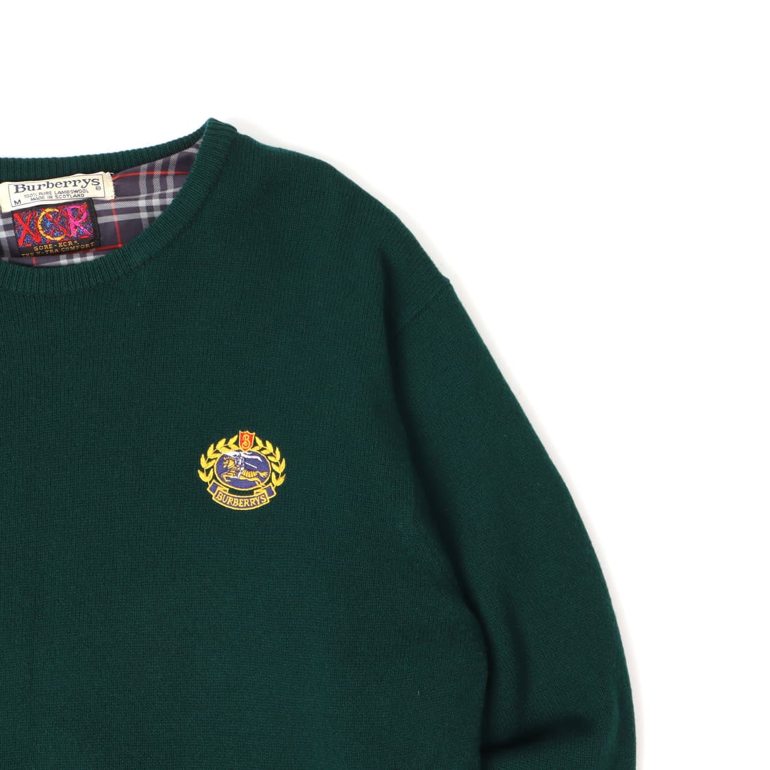 버버리 딥그린 월계수 퓨어 램스울 고어 니트 상품이미지3