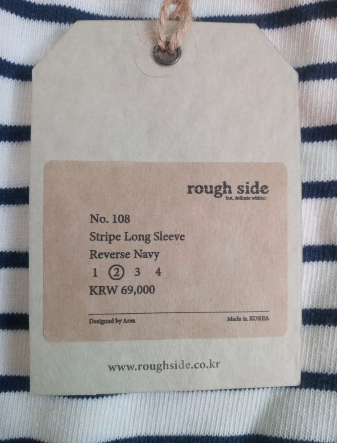 [2] 러프사이드 스트라이프 롱슬리브 네이비 상품이미지3