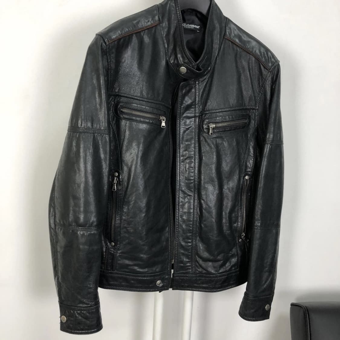 돌체앤가바나 정품 양가죽 레더자켓 레이싱자켓 상품이미지8
