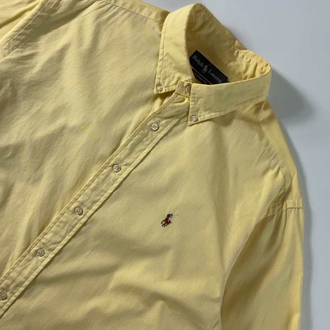 Polo  폴로 랄프로렌 자수 코튼 옐로우 옥스퍼드 셔츠  상품이미지3