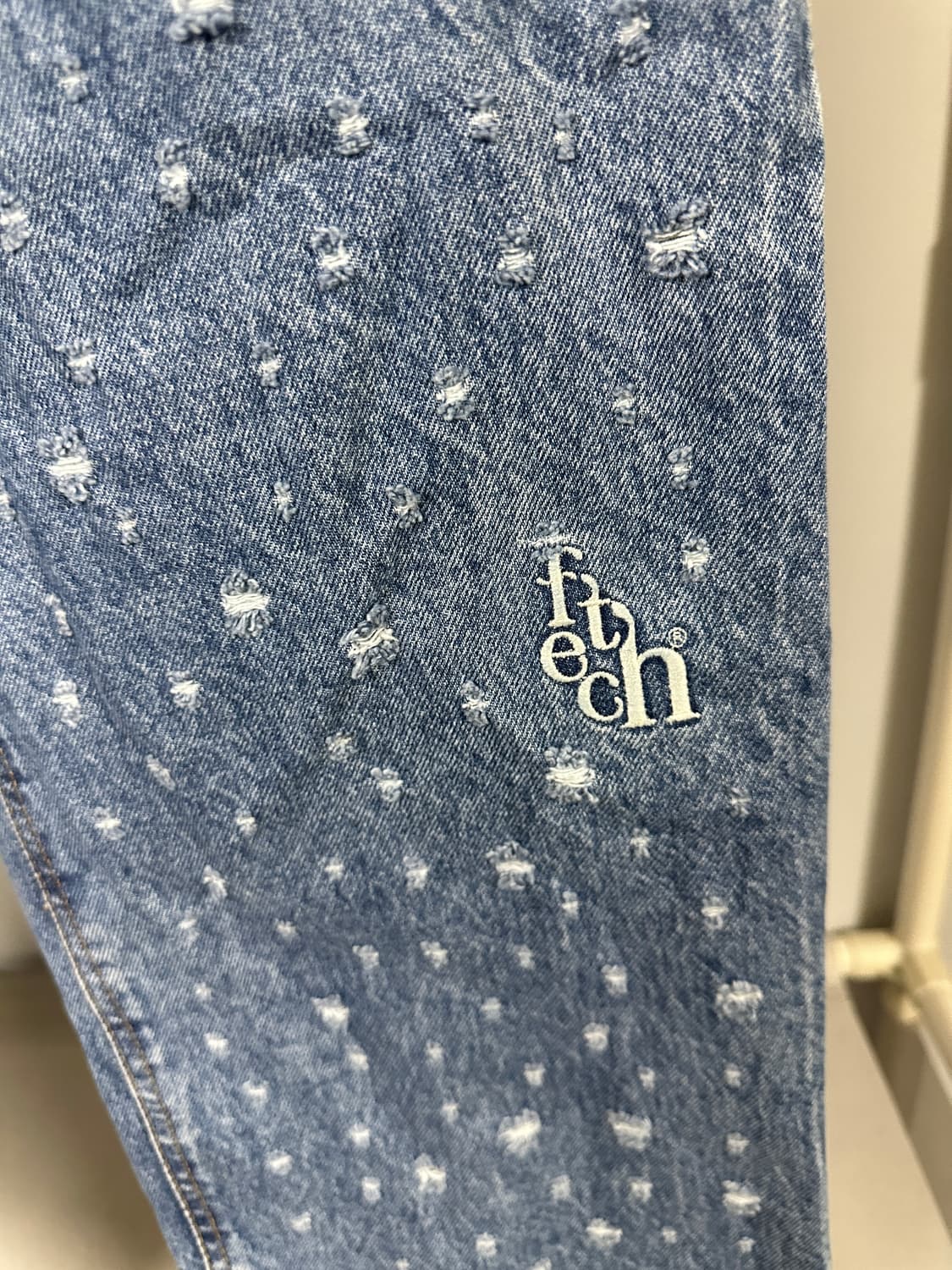 페치 데미지 스트레이트 데님 팬츠 상품이미지2