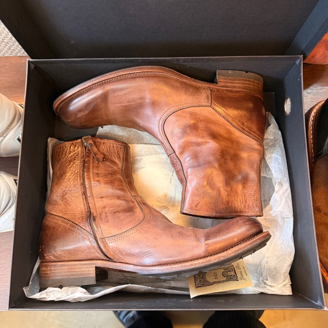 N.D.C 핸드메이드 집업 레더어퍼 웨스턴부츠 UK8 270 상품이미지1