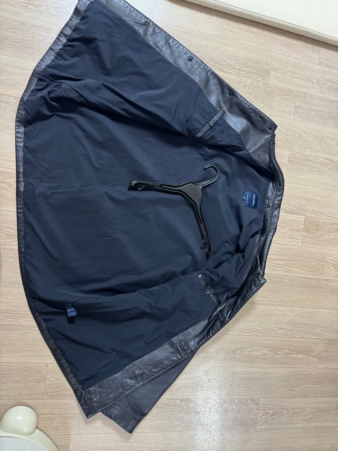 XL 브룩스브라더스 레더 카코트 블랙 가죽 자켓 상품이미지5