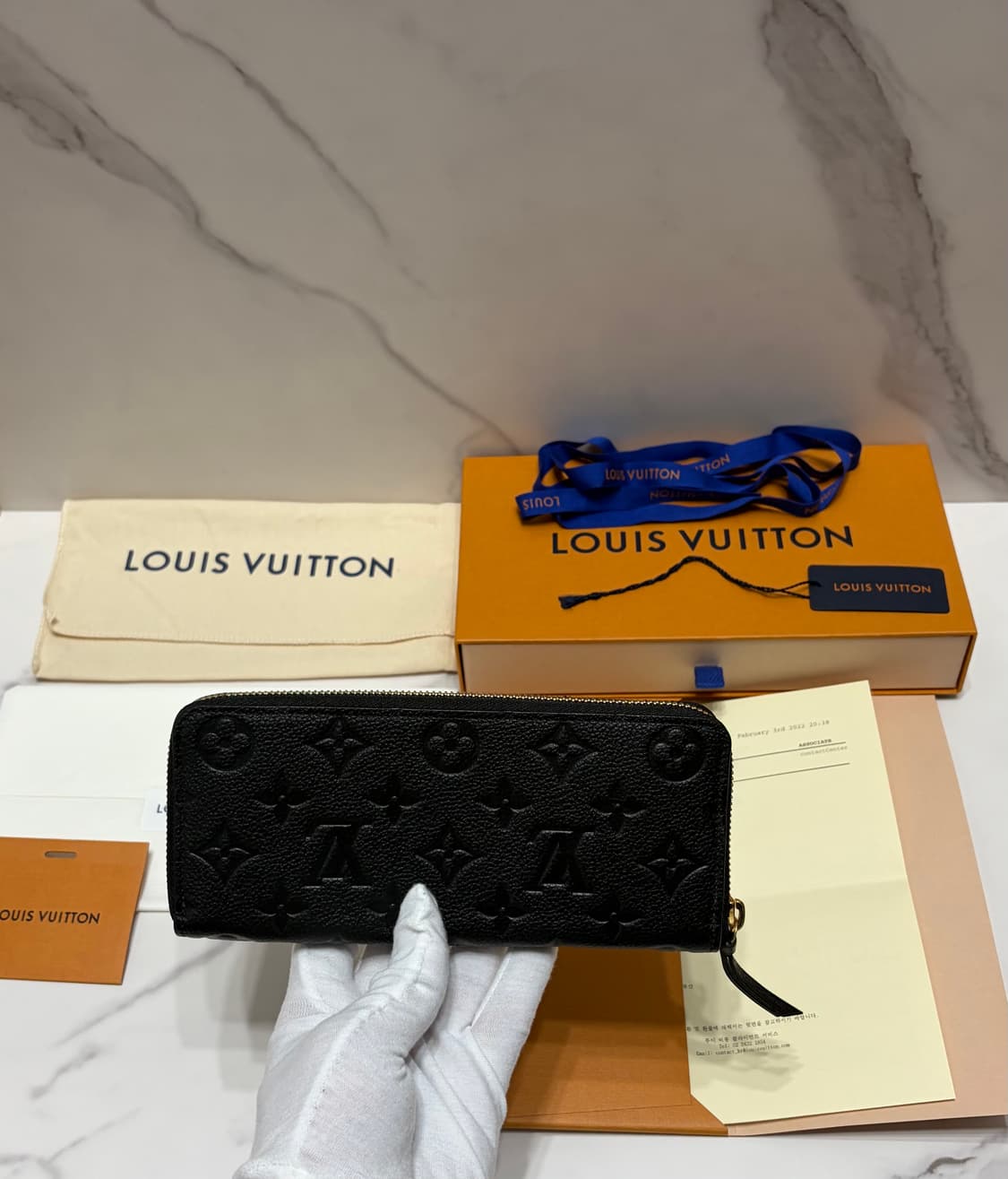 [정품] S급 루이비통 앙프렝뜨 장지갑 백화점 풀구성 상품이미지2