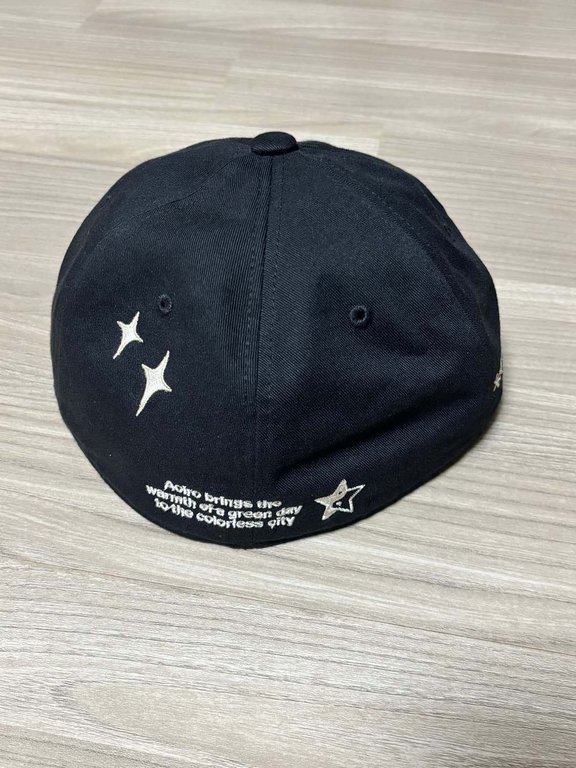 아오이로 6 패널 히카리 A/N 피티드 캡 모자 블랙 상품이미지2